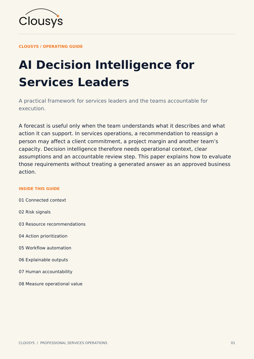 AI Decision Intelligence for Services Leaders - document cover